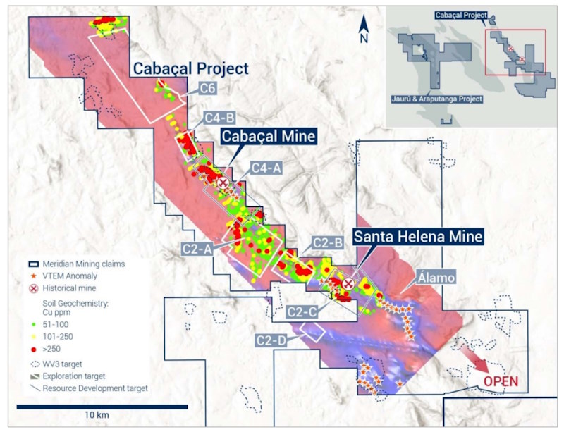 MERIDIAN MINING ANUNCIA EXPANSÃO DE CABAÇAL