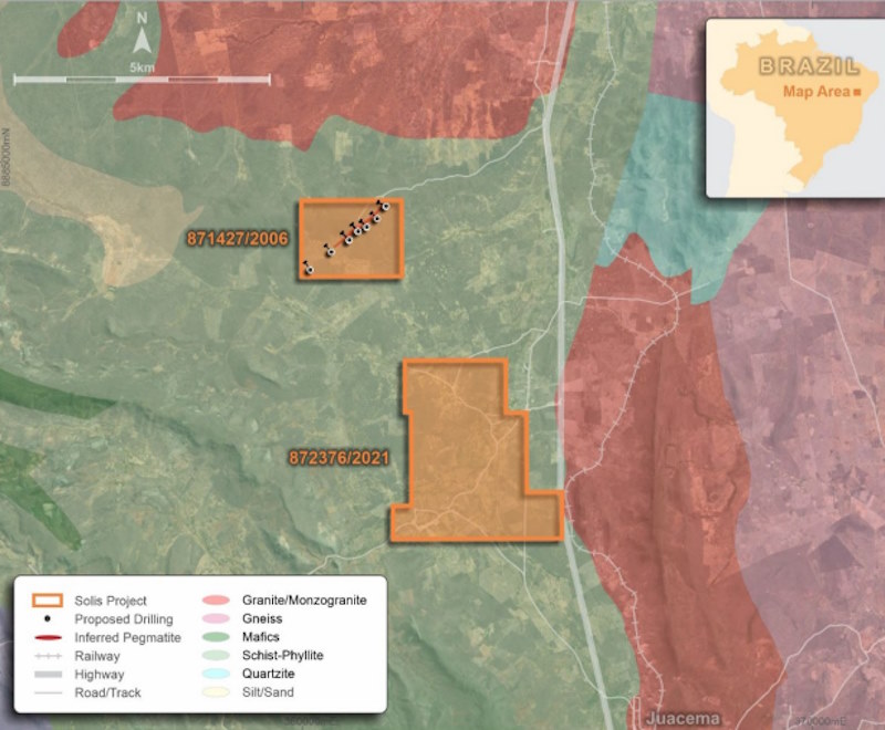 SOLIS MINERALS ASSUME PROJETO JAGUAR