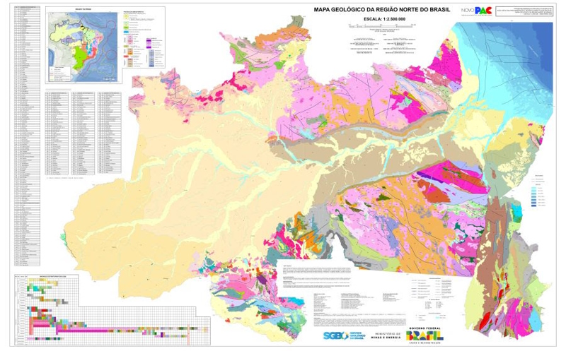 SGB LANÇA MAPA GEOLÓGICO DA REGIÃO NORTE
