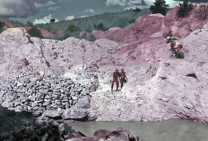 Jazida de pegmatito com minerais de lítio