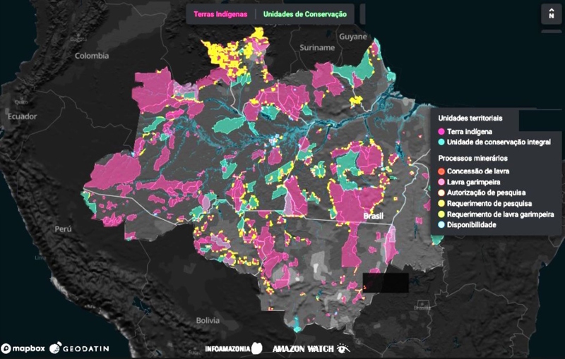 EODATIN MAPEIA CONFLITOS MINERÁRIOS NA AMAZÔNIA